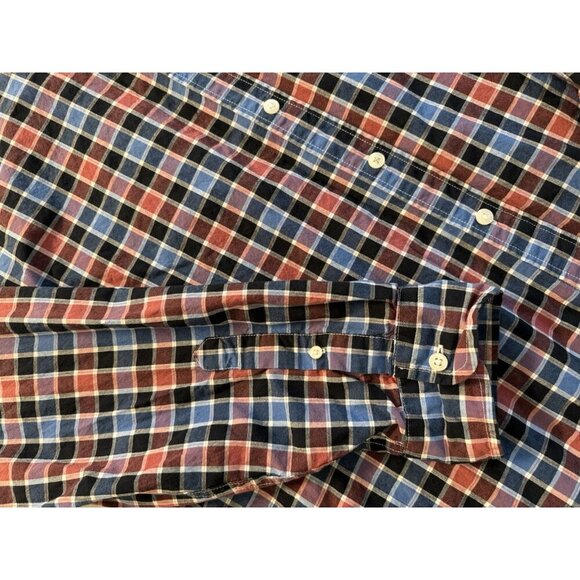 Gap Shirt Men's 2XL Slim Fit Plaid Long Sleeve Button Down Collared Preppy - Picture 3 of 10